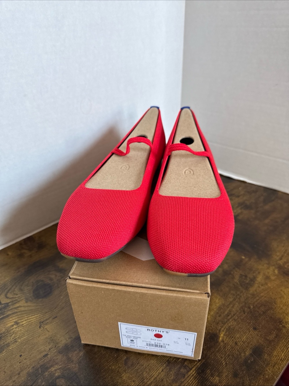 Rothy’s Women’s The Max Square Mary Jane Red Hot Size 11 NEW Style 232-019